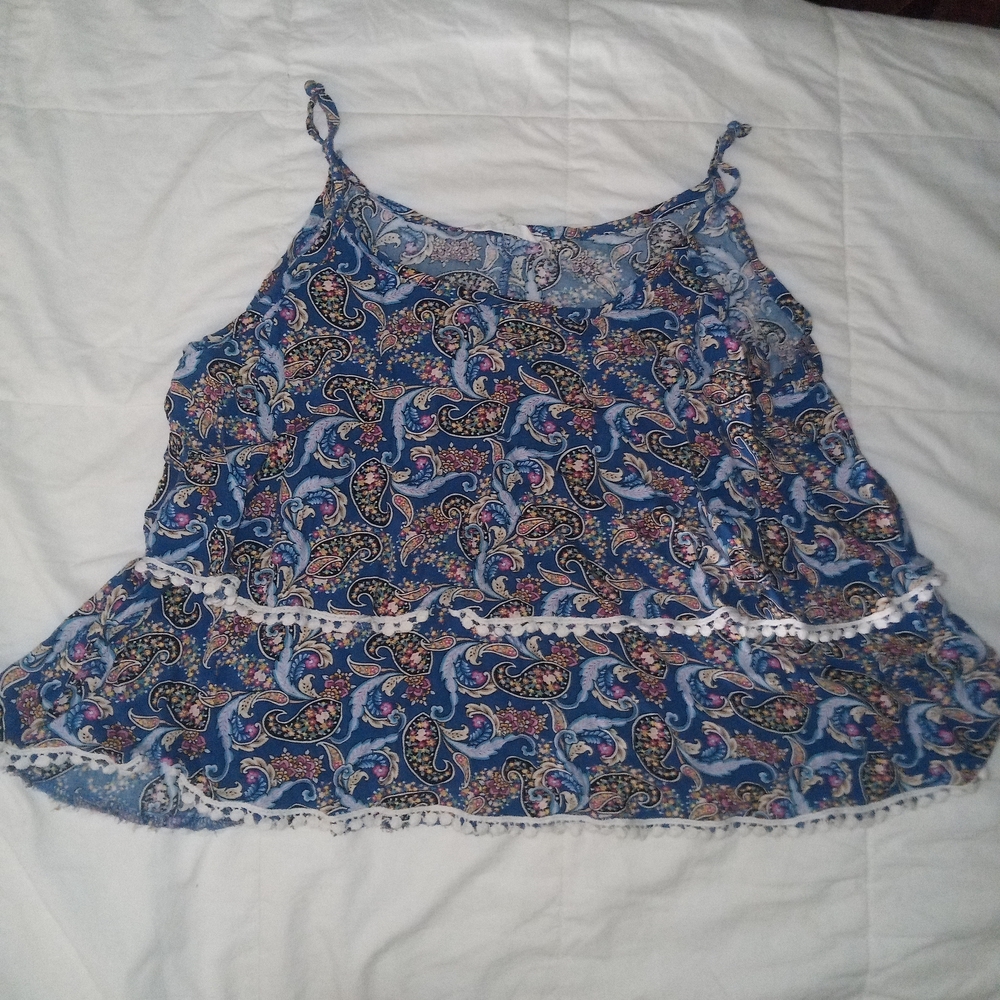 Nabee Blue Paisley Women's Top